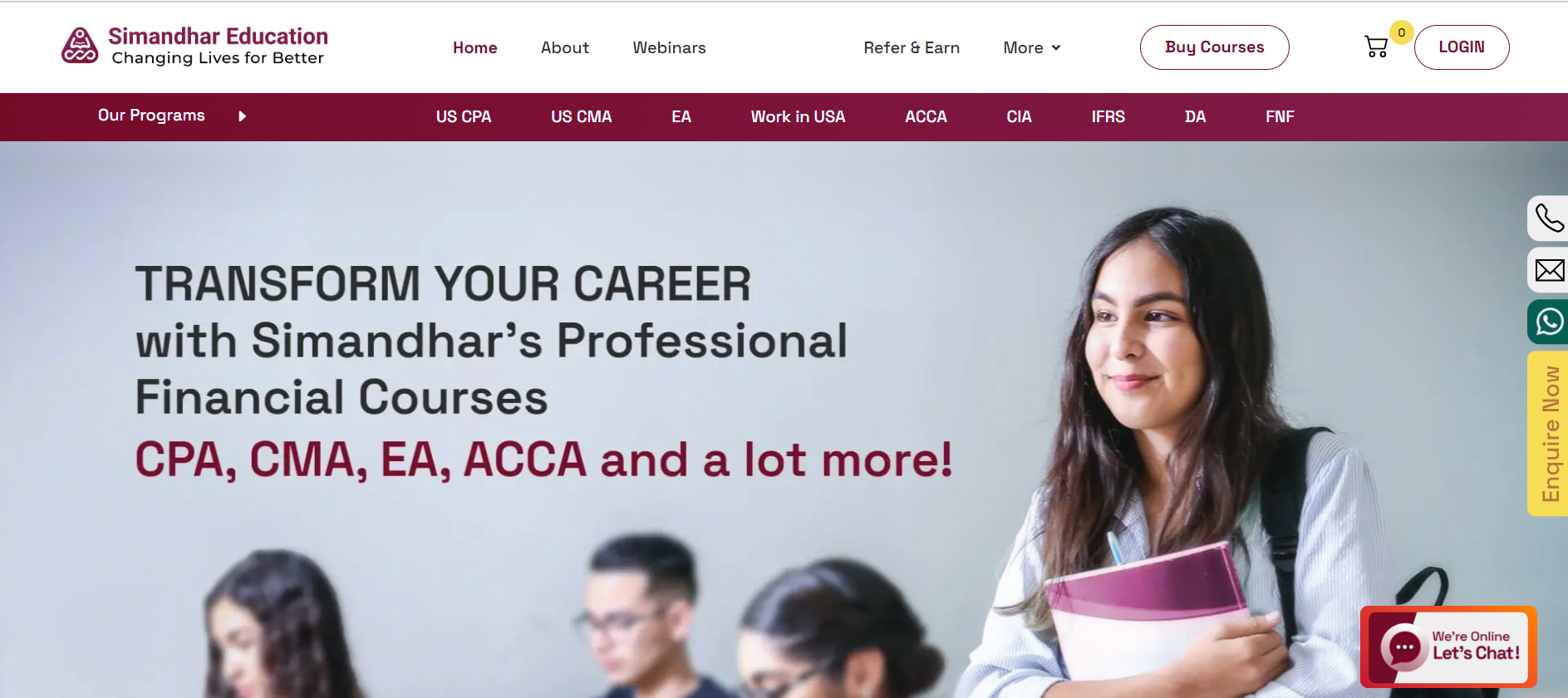 Simandhar Education - Website Design & Development