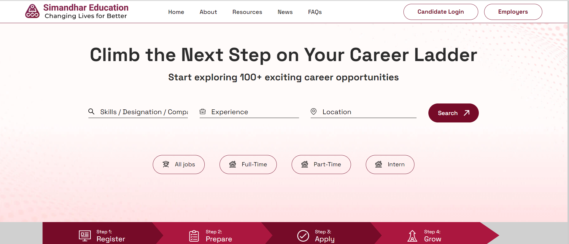 Simandhar Education - Job Portal Design & Development